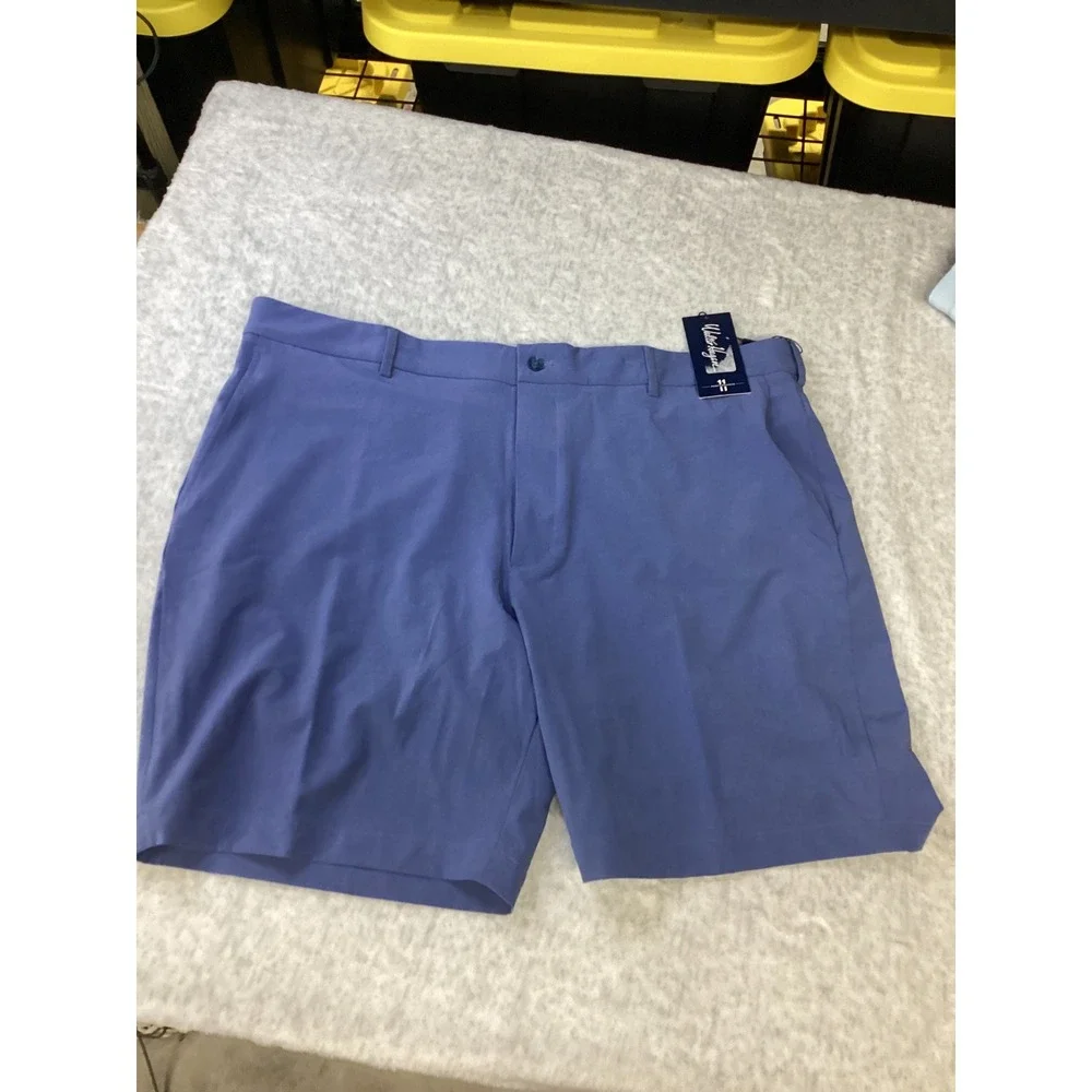 Walter Hagen Mens Performance 11 Texture Golf Shorts Blue W42 9 Inseam WH-P11MHT